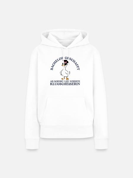 Bachelorprüfung Studium Abschluss Studentin - Frauen Premium Bio Hoodie - Weiß