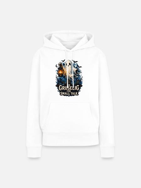 Geist mit Laterne – Gruselige Nacht - Frauen Premium Bio Hoodie - Weiß