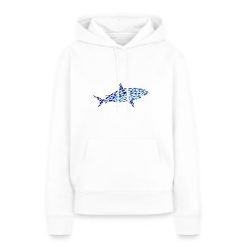 Shark fish together hold shoal of gift - Women’s Premium Organic Hoodie - white - Front - Julia (174cm)