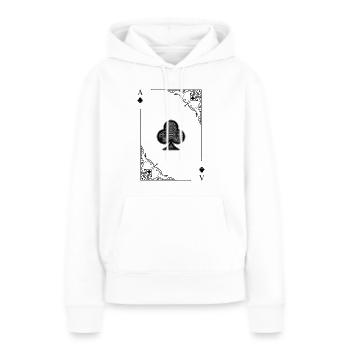 Cartes symboles Cartes Cartes De Jeu De Cartes - Sweat à capuche Premium bio Femme - blanc - Devant - Julia (174cm)
