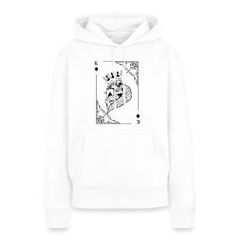 Cartes Cartes Cartes De Pikkönig - Sweat à capuche Premium bio Femme - blanc - Devant - Julia (174cm)