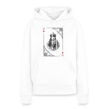 Cartes Cartes Card - Sweat à capuche Premium bio Femme - blanc - Devant - Julia (174cm)
