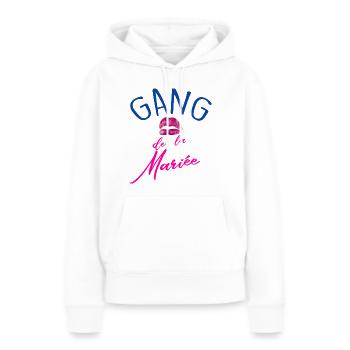 Gang De La Mariée Mariage - Sweat à capuche Premium bio Femme - blanc - Devant - Julia (174cm)