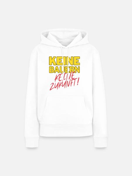 Keine Bauern, keine Zukunft - Frauen Premium Bio Hoodie - Weiß