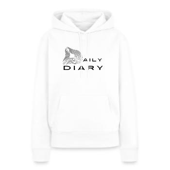 daily diary - Women’s Premium Organic Hoodie - white - Front - Julia (174cm)