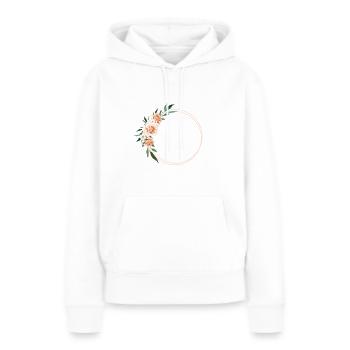 Flowers circle customizable - Women’s Premium Organic Hoodie - white - Front - Julia (174cm)