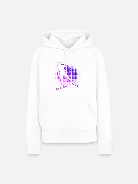 Langlauf Skating Langlauf Klassisch Langlauf - Frauen Premium Bio Hoodie - Weiß