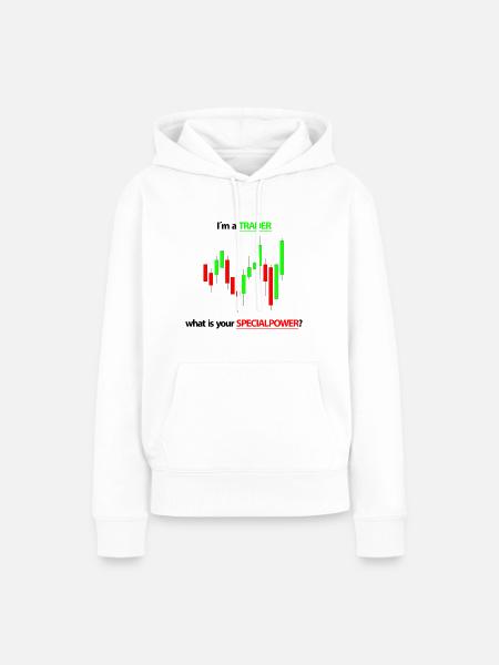 Aktien Design - Frauen Premium Bio Hoodie - Weiß