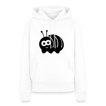 Chenille - Sweat à capuche Premium bio Femme - blanc - Devant - Julia (174cm)