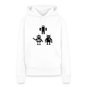 robot androïde - Sweat à capuche Premium bio Femme - blanc - Devant - Julia (174cm)