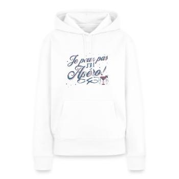 Je peux pas j'ai apéro - Sweat à capuche Premium bio Femme - blanc - Devant - Julia (174cm)