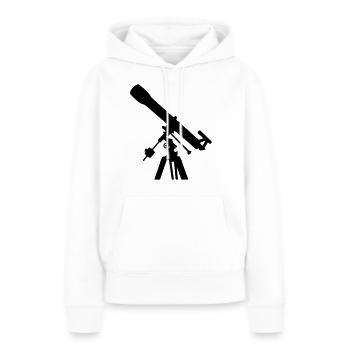 Teleskop - Frauen Premium Bio Hoodie - Weiß - Vorne - Julia (174cm)