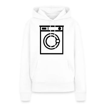 Waschmaschine - Frauen Premium Bio Hoodie - Weiß - Vorne - Julia (174cm)
