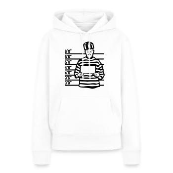 prisonnier prisoner pancarte empty vide1 - Sweat à capuche Premium bio Femme - blanc - Devant - Julia (174cm)