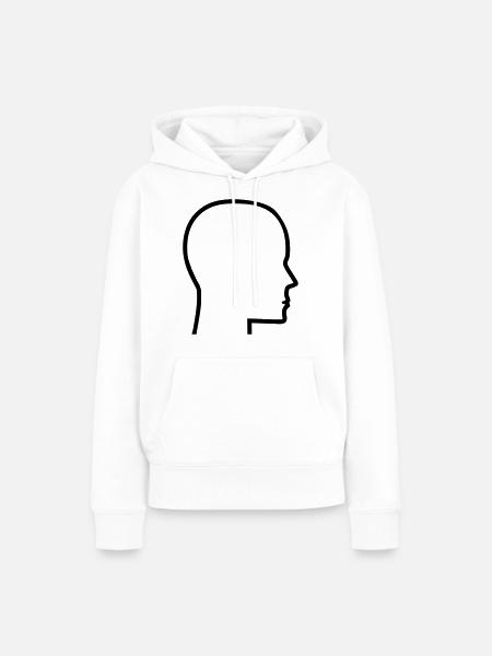 Kopf - Frauen Premium Bio Hoodie - Weiß
