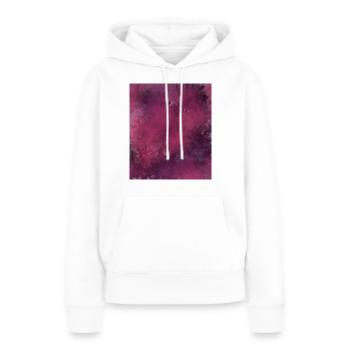 Trippy maigre jungle brouillard violet - Sweat à capuche Premium bio Femme - blanc - Devant - Julia (174cm)