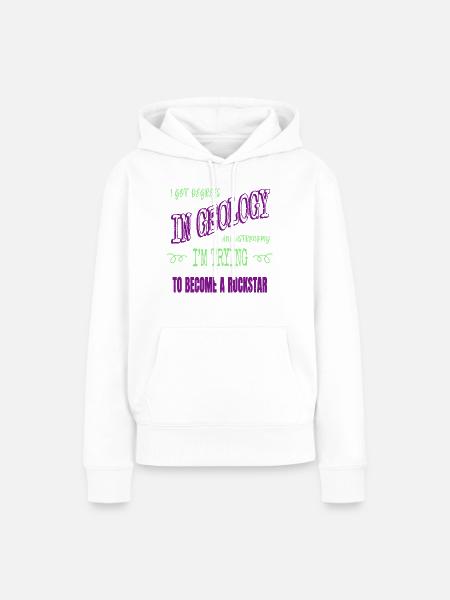 celestial spaceship astrophysics statement gift - Frauen Premium Bio Hoodie - Weiß