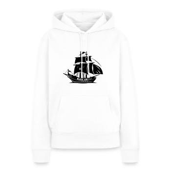 Piratenschiff - Frauen Premium Bio Hoodie - Weiß - Vorne - Julia (174cm)