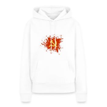 Soviet retro Kommunismus Design - Frauen Premium Bio Hoodie - Weiß - Vorne - Julia (174cm)