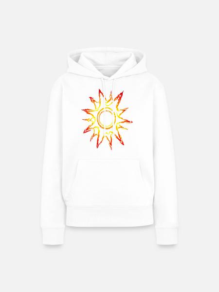 Sonne Sonnenschein Sonnenstrahlen - Frauen Premium Bio Hoodie - Weiß