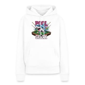 Pool Shark Player Shirt - Women’s Premium Organic Hoodie - white - Front - Julia (174cm)