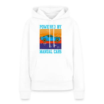 Powered by Manual Cars Retro Driving Style - Frauen Premium Bio Hoodie - Weiß - Vorne - Julia (174cm)