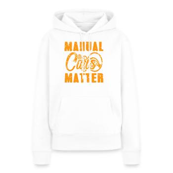 Manual Cars Matter Driving Purist Stick Shift - Frauen Premium Bio Hoodie - Weiß - Vorne - Julia (174cm)