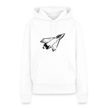 Kampfjet - Frauen Premium Bio Hoodie - Weiß - Vorne - Julia (174cm)