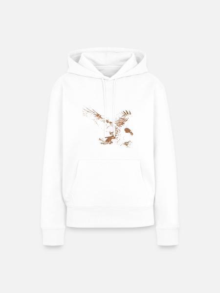 An eagle - Frauen Premium Bio Hoodie - Weiß