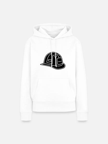 Feuerwehrhelm - Frauen Premium Bio Hoodie - Weiß