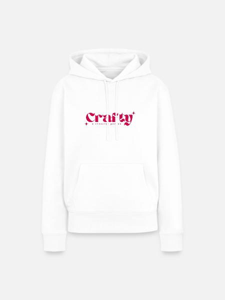 Crafty Pink - Frauen Premium Bio Hoodie - Weiß
