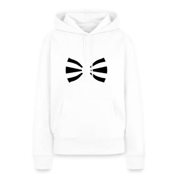 Noeud papillon - Sweat à capuche Premium bio Femme - blanc - Devant - Julia (174cm)