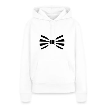 Noeud papillon - Sweat à capuche Premium bio Femme - blanc - Devant - Julia (174cm)