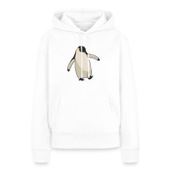 Pingouin, pingouins, Antarctique, conservation - Sweat à capuche Premium bio Femme - blanc - Devant - Julia (174cm)