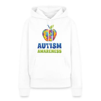 Autism Awareness - Women’s Premium Organic Hoodie - white - Front - Julia (174cm)