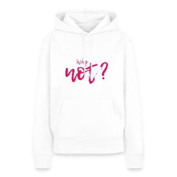 POURQUOI PAS? - Sweat à capuche Premium bio Femme - blanc - Devant - Julia (174cm)