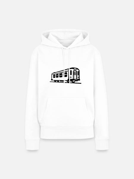 U-Bahn - Frauen Premium Bio Hoodie - Weiß