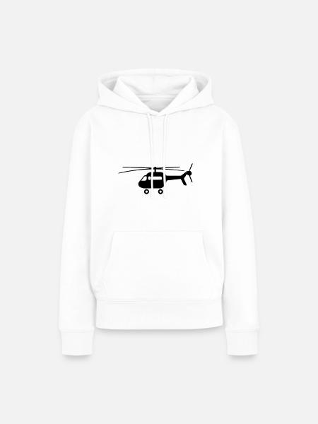 Hubschrauber - Frauen Premium Bio Hoodie - Weiß