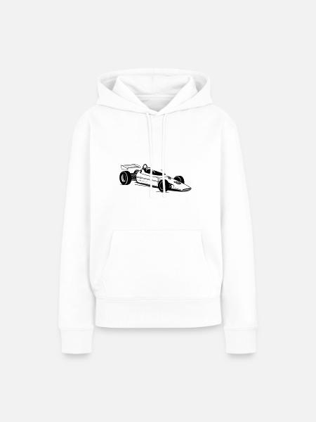 Rennwagen - Frauen Premium Bio Hoodie - Weiß