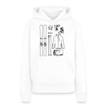 ski - Sweat à capuche Premium bio Femme - blanc - Devant - Julia (174cm)