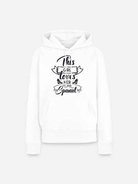 Cocker Spaniel - Frauen Premium Bio Hoodie - Weiß