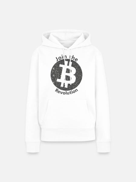 Die Bitcoin Revolte - Frauen Premium Bio Hoodie - Weiß