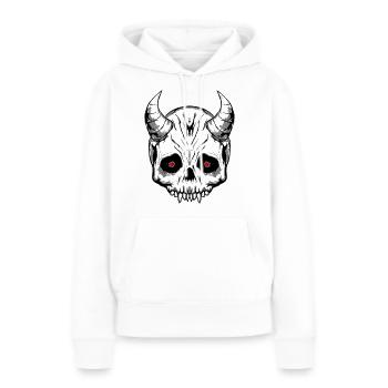 Devil - Women’s Premium Organic Hoodie - white - Front - Julia (174cm)