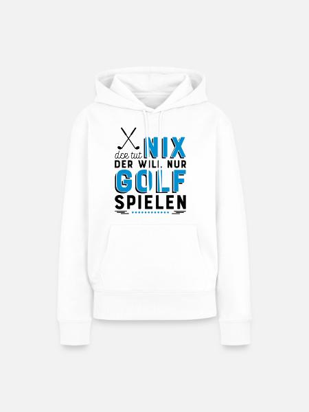 Golf spielen - Frauen Premium Bio Hoodie - Weiß