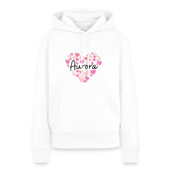 Ich liebe Aurora - Frauen Premium Bio Hoodie - Weiß - Vorne - Julia (174cm)