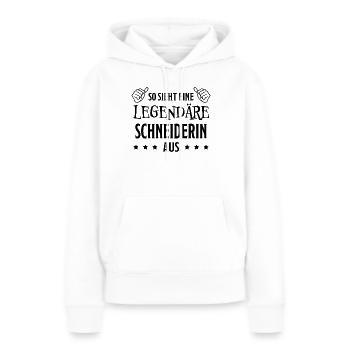Schneiderin Nähen Witz Spruch Schneiderin Geschenk - Frauen Premium Bio Hoodie - Weiß - Vorne - Julia (174cm)