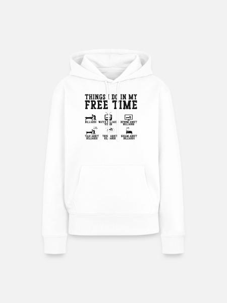 Billiards Pool Player Ball Things - Frauen Premium Bio Hoodie - Weiß