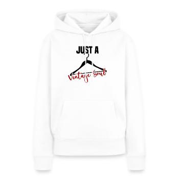 Magasin d’occasion Eco Hipster d’occasion - Sweat à capuche Premium bio Femme - blanc - Devant - Julia (174cm)