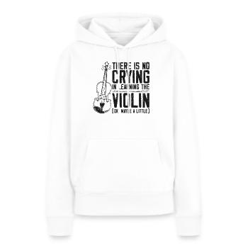 Violoniste Il n’y a pas de violoniste - Sweat à capuche Premium bio Femme - blanc - Devant - Julia (174cm)