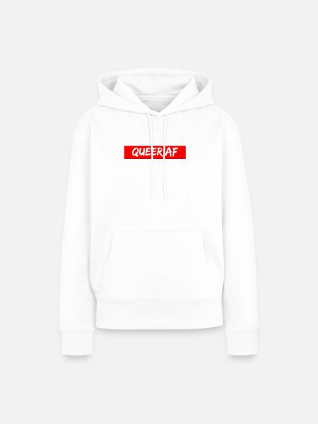 Queer AF LGBTIQ CSD Pride - Frauen Premium Bio Hoodie - Weiß